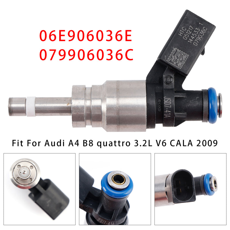 Audi A4 A5 A6 Q5 3.2L V6 06E906036E 079906036C 1PCS Fuel Injector