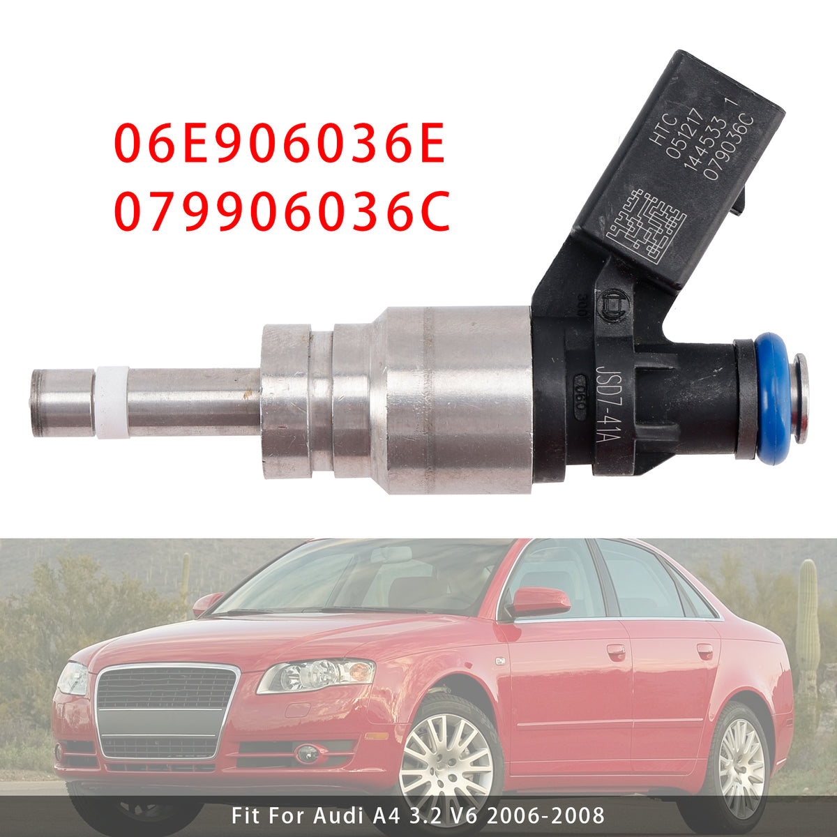 Audi A4 A5 A6 Q5 3.2L V6 06E906036E 079906036C 1PCS Fuel Injector