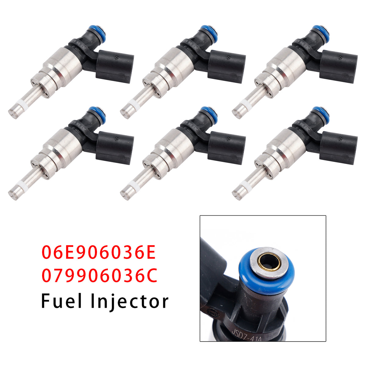 Audi A4 A5 A6 Q5 3.2L V6 06E906036E 079906036C 6PCS Fuel Injector