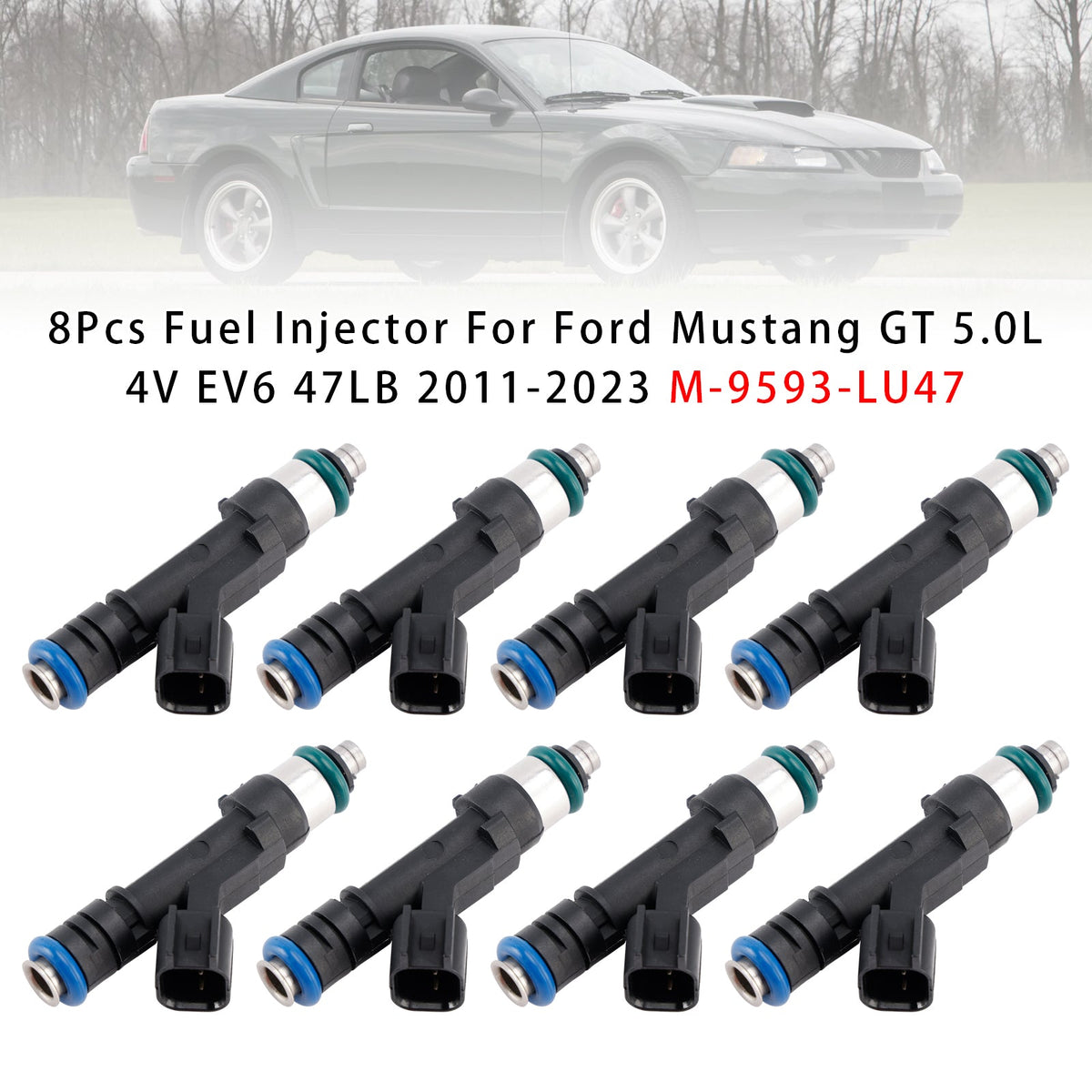 8Pcs 0280158279 Fuel Injector For Ford Mustang GT 5.0L 4.6L 4V EV6 1999-2023 M-9593-LU47