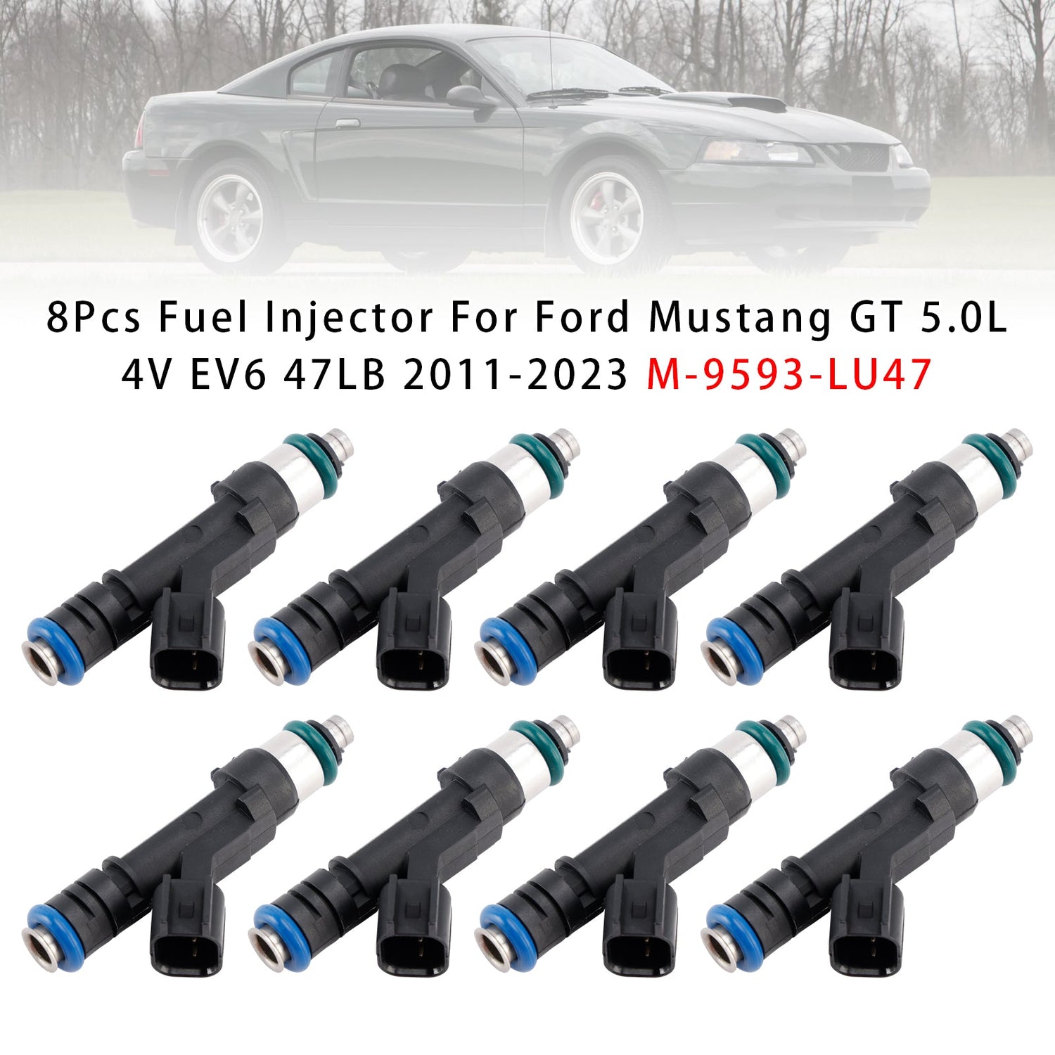 8Pcs 0280158279 Fuel Injector For Ford Mustang GT 5.0L 4.6L 4V EV6 1999-2023 M-9593-LU47