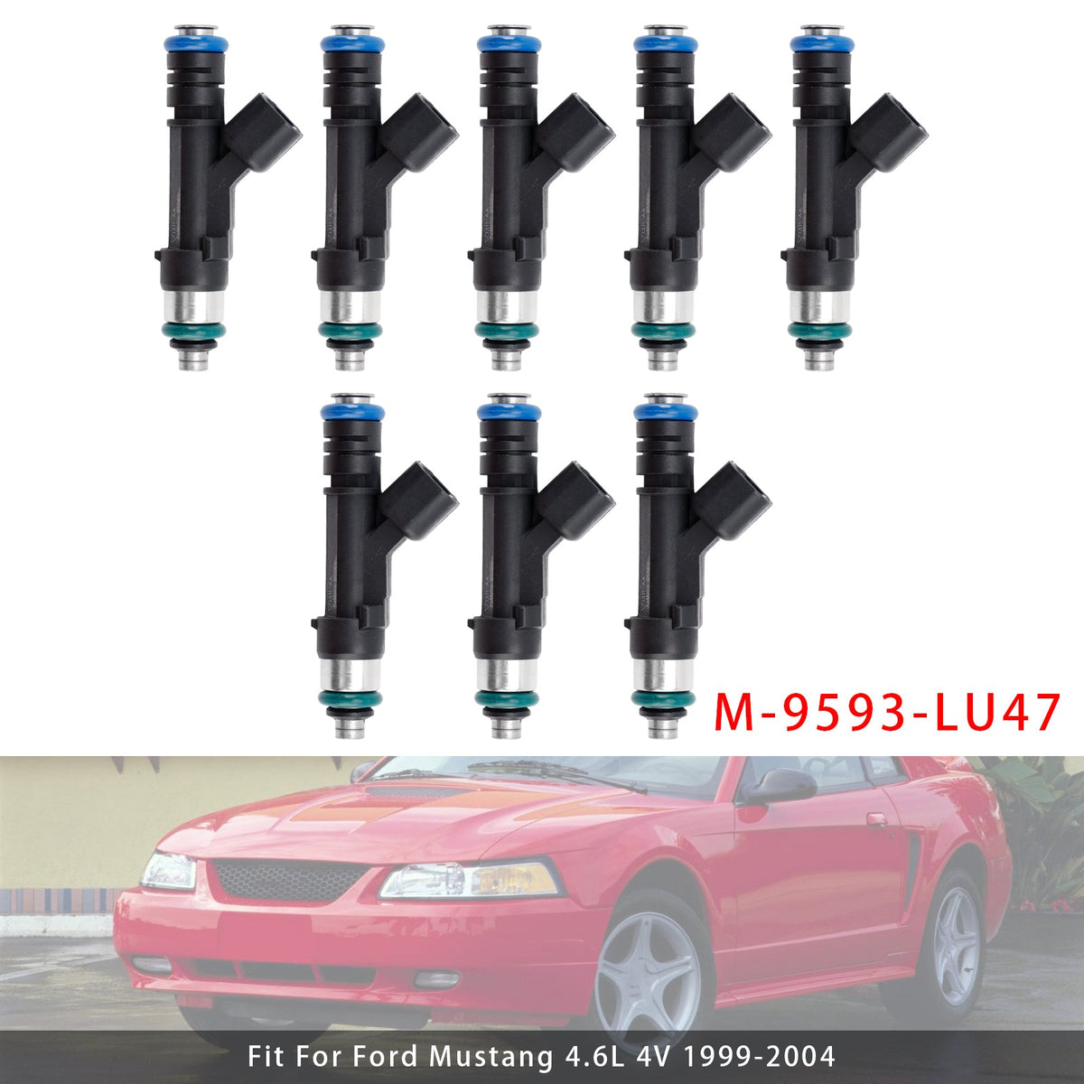 8Pcs 0280158279 Fuel Injector For Ford Mustang GT 5.0L 4.6L 4V EV6 1999-2023 M-9593-LU47