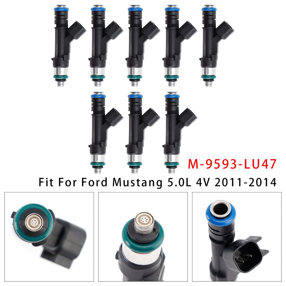 8Pcs 0280158279 Fuel Injector For Ford Mustang GT 5.0L 4.6L 4V EV6 1999-2023 M-9593-LU47
