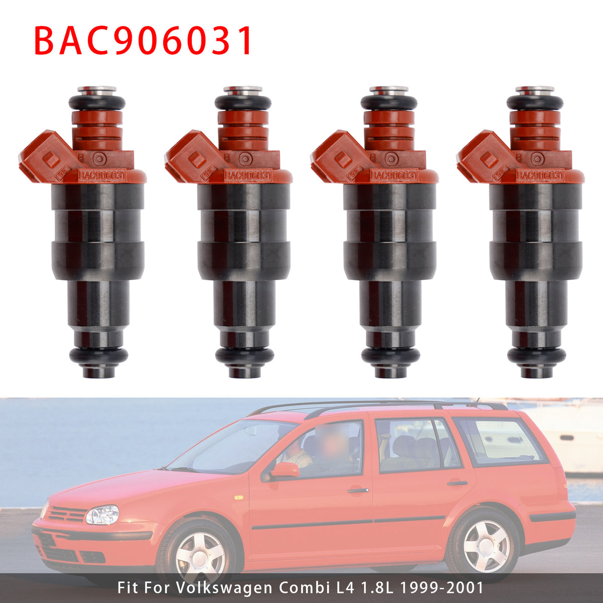 VW Golf III Jetta Derby Panel Van 1993-2003 BAC906031 4PCS Fuel Injector