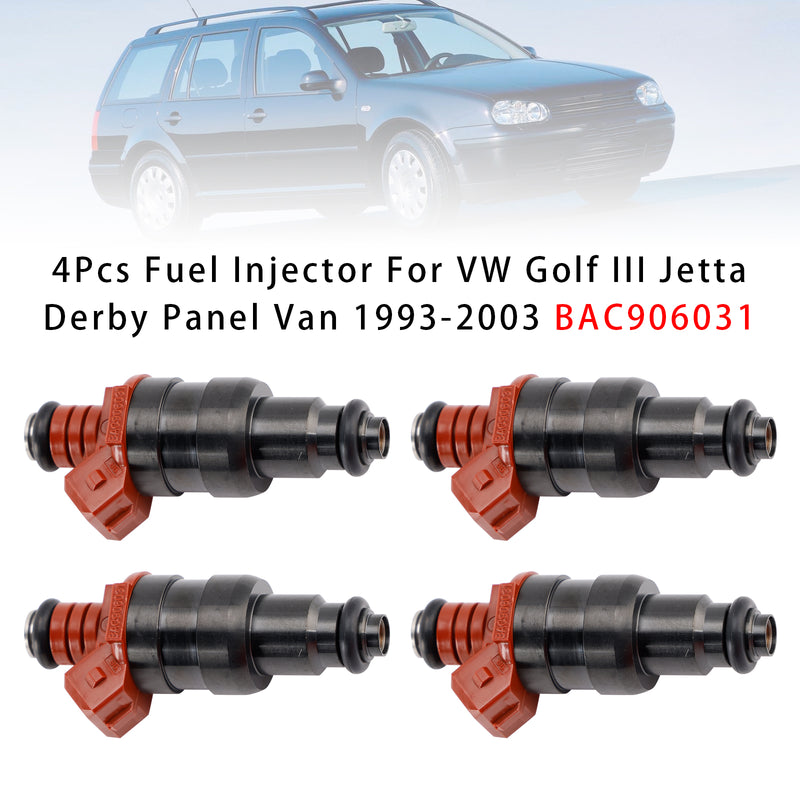 VW Golf III Jetta Derby Panel Van 1993-2003 BAC906031 4PCS Fuel Injector