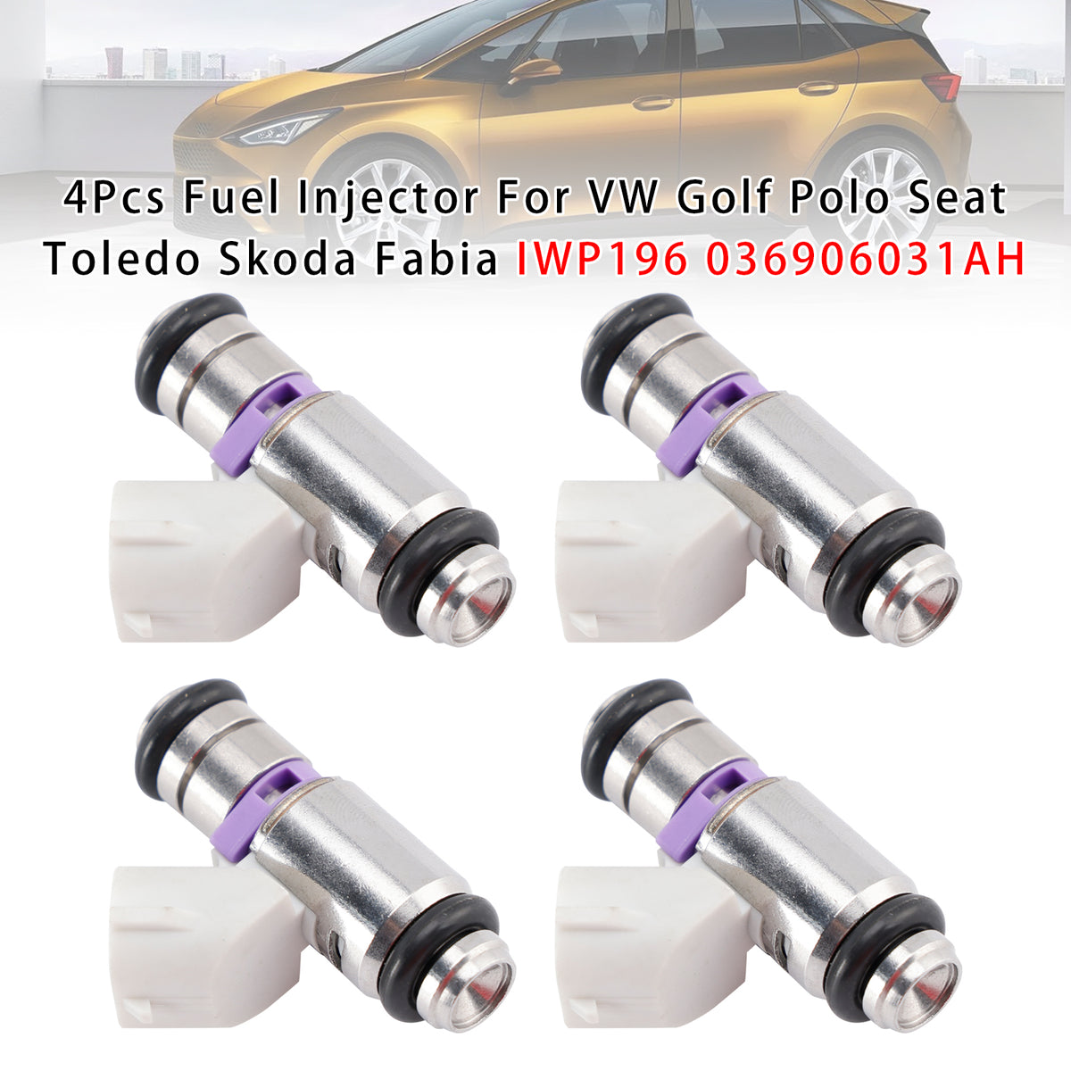 VW Golf Polo Seat Toledo Skoda Fabia IWP196 036906031AH 4PCS Fuel Injector
