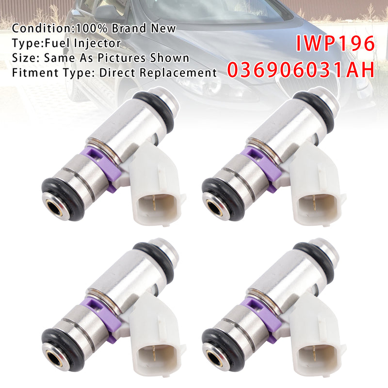 VW Golf Polo Seat Toledo Skoda Fabia IWP196 036906031AH 4PCS Fuel Injector
