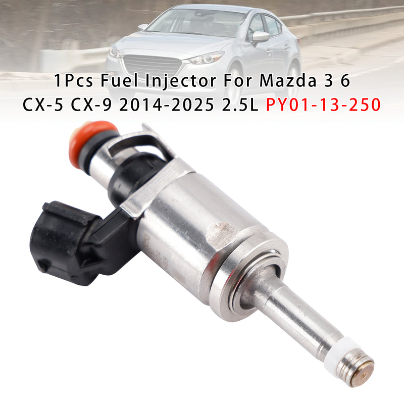 Mazda 3 6 CX-5 CX-9 2014-2025 2.5L PY01-13-250 1PCS Fuel Injector