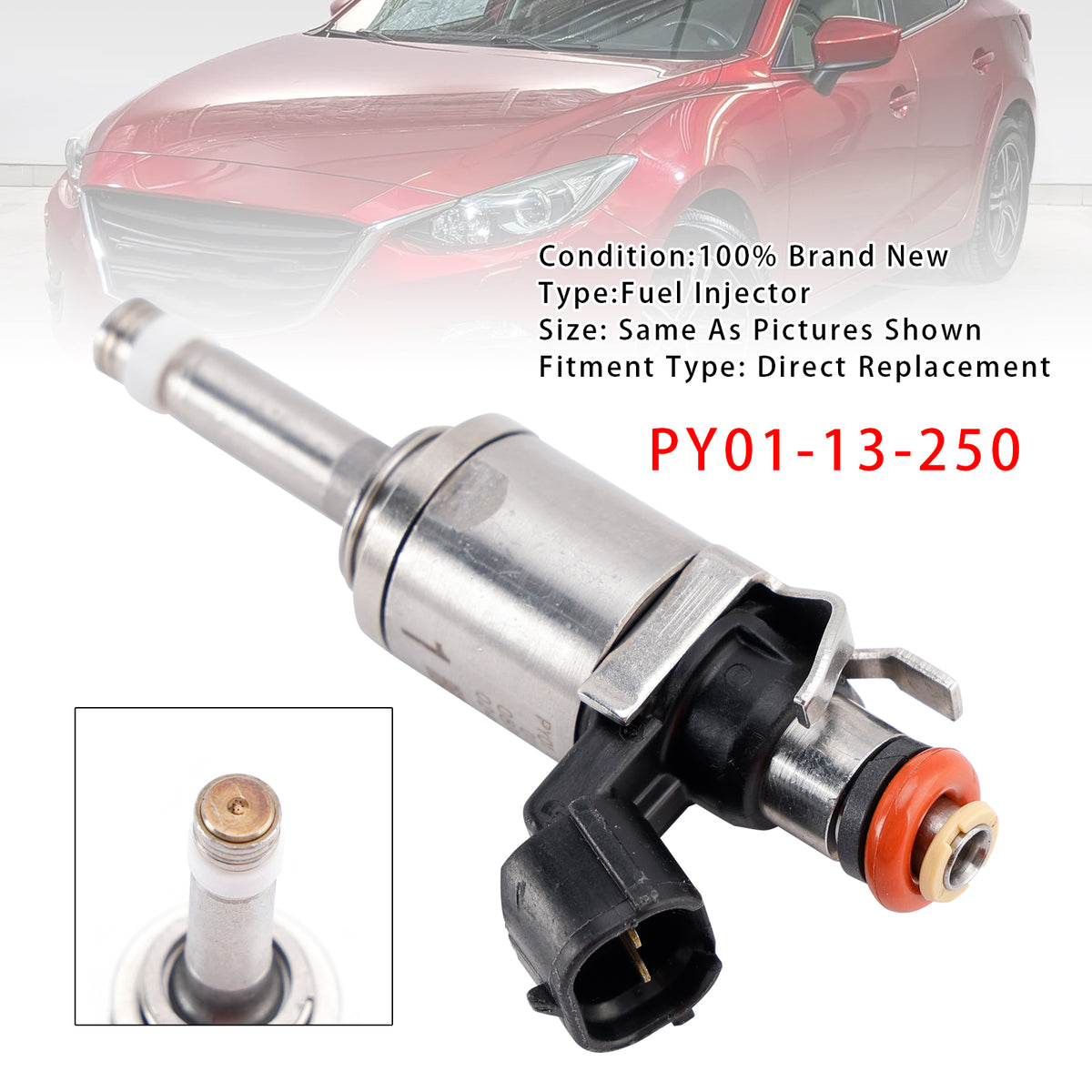 Mazda 3 6 CX-5 CX-9 2014-2025 2.5L PY01-13-250 1PCS Fuel Injector