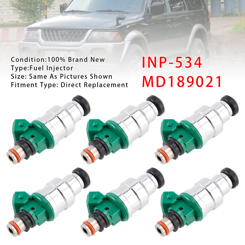 Mitsubishi Montero 1994-1996 3.5L V6 INP-534 MD189021 6PCS Fuel Injector
