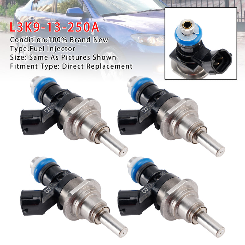 Mazda Speed 3 6 CX-7 Turbo 2.3L 2006-2013 L3K9-13-250A 4PCS Fuel Injector