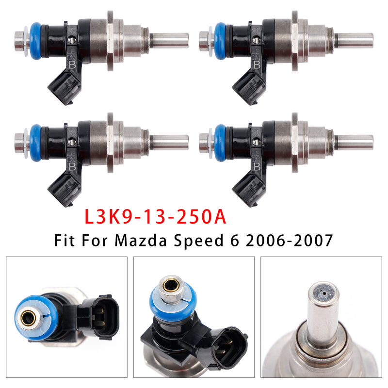 Mazda Speed 3 6 CX-7 Turbo 2.3L 2006-2013 L3K9-13-250A 4PCS Fuel Injector