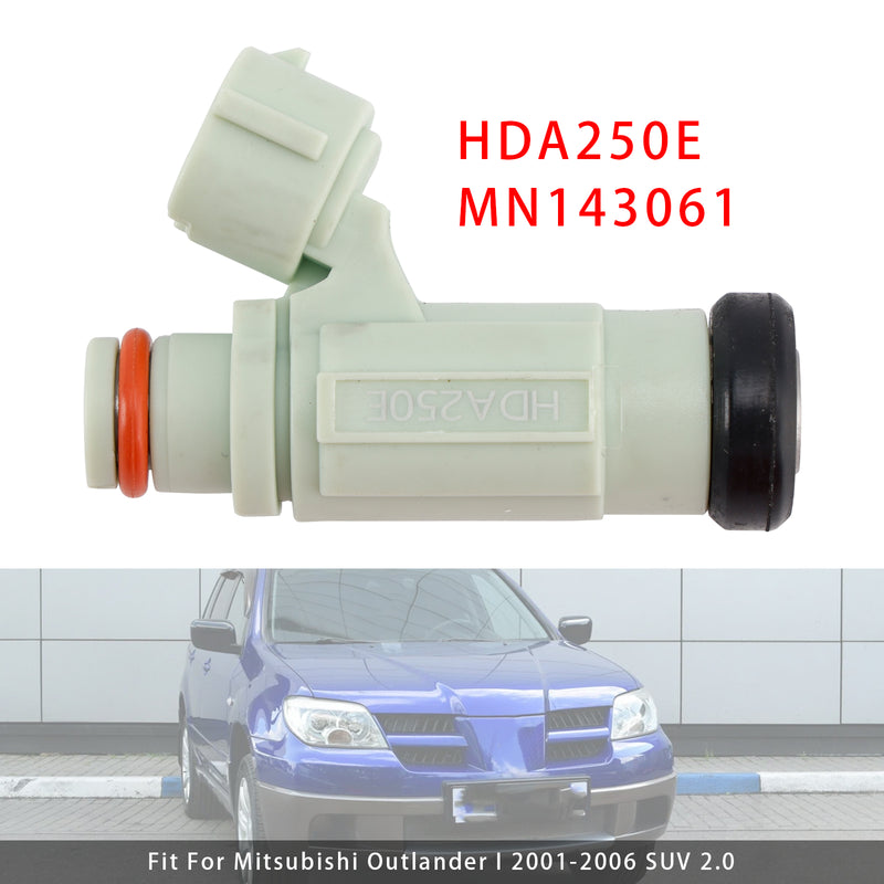 Mitsubishi Outlander I 2001-2006 HDA250E MN143061 1PCS Fuel Injector