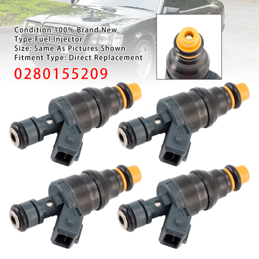 Mercedes-Benz 300E/SE/TE/CE E320 C280 C36 0280155209 4PCS Fuel Injector