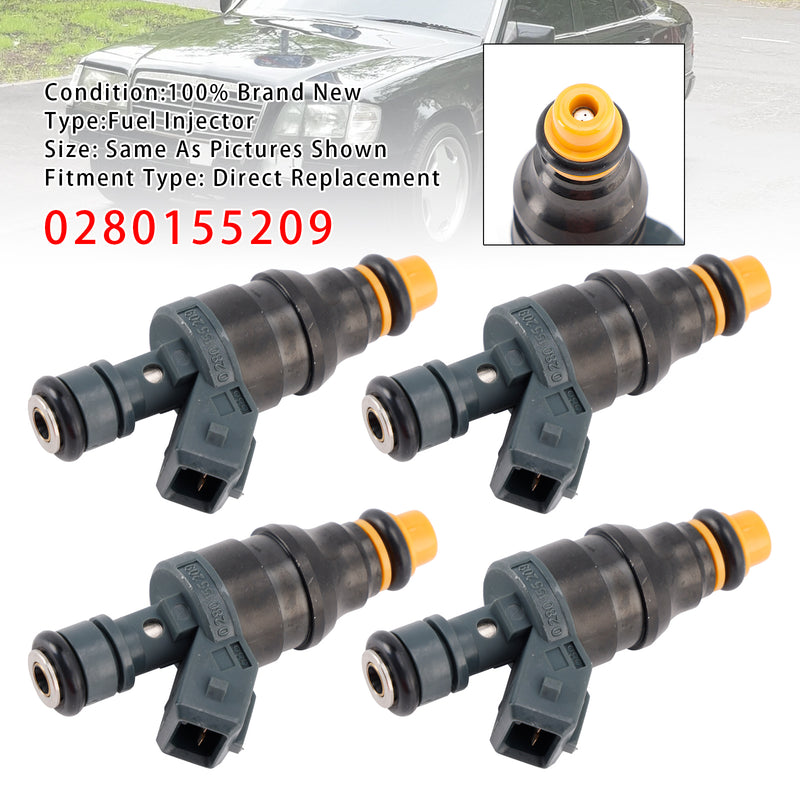 Mercedes-Benz 300E/SE/TE/CE E320 C280 C36 0280155209 4PCS Fuel Injector