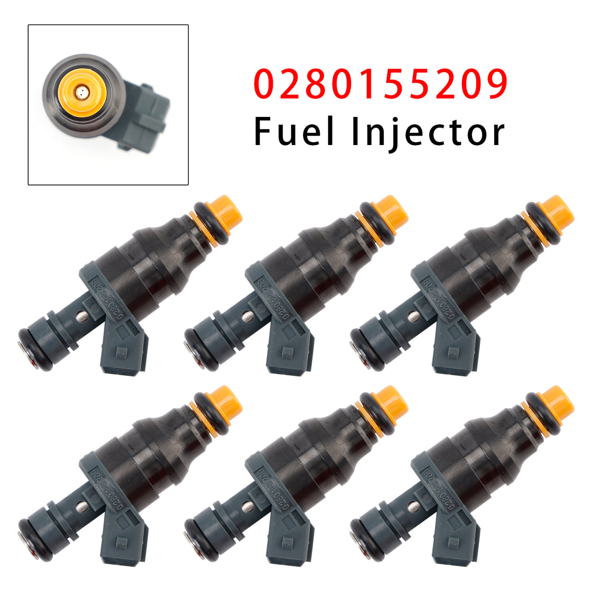 Mercedes-Benz 300E/SE/TE/CE E320 C280 C36 0280155209 6PCS Fuel Injector