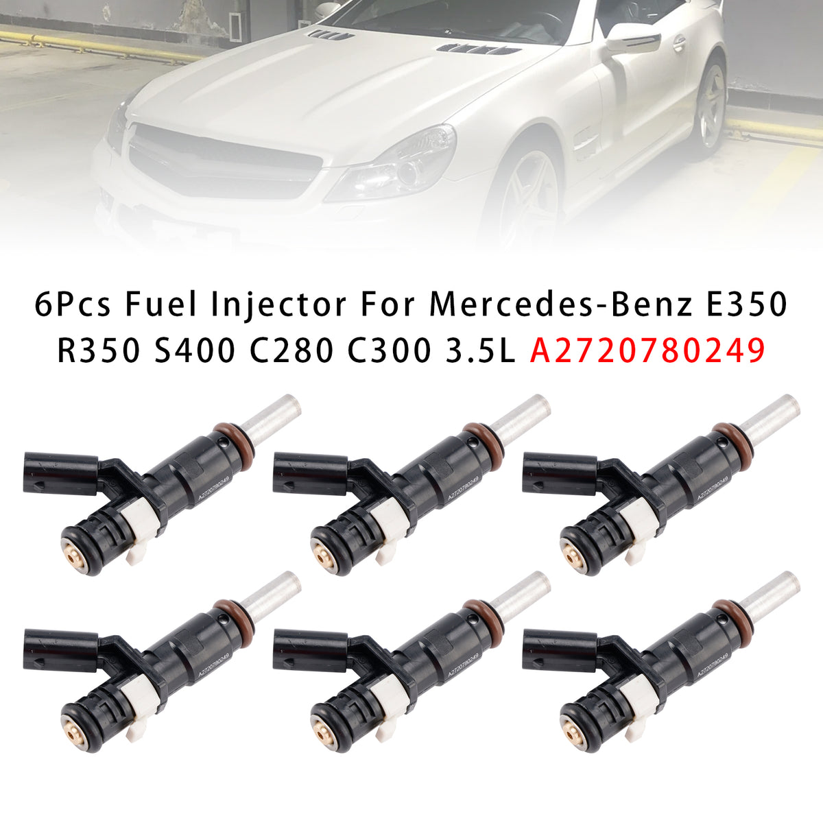 Mercedes-Benz E350 R350 S400 C280 C300 3.5L A2720780249 6PCS Fuel Injector
