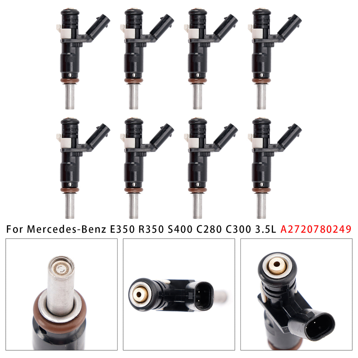 Mercedes-Benz E350 R350 S400 C280 C300 3.5L A2720780249 8PCS Fuel Injector