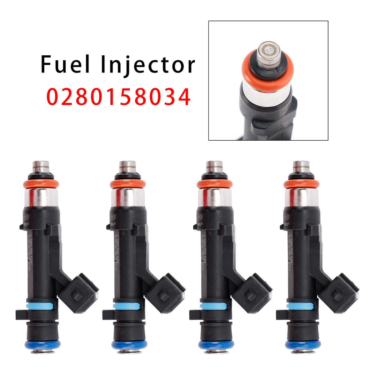 Dacia Sandero Dokker Logan Renault Kangoo 0280158034 4PCS Fuel Injector