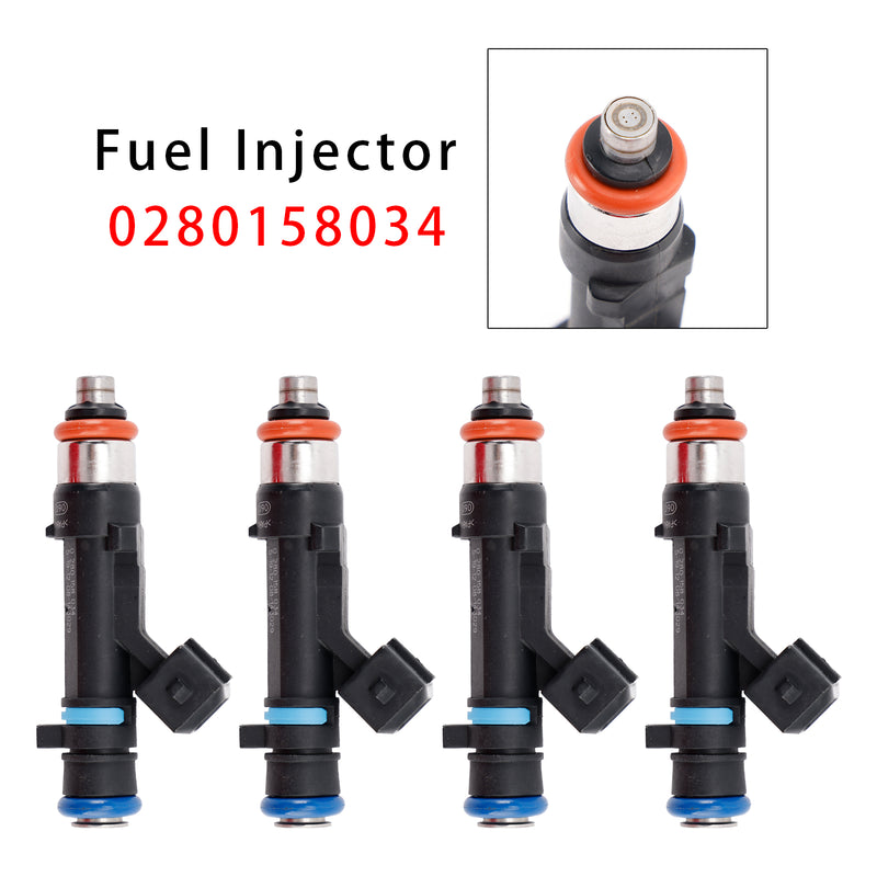 Dacia Sandero Dokker Logan Renault Kangoo 0280158034 4PCS Fuel Injector