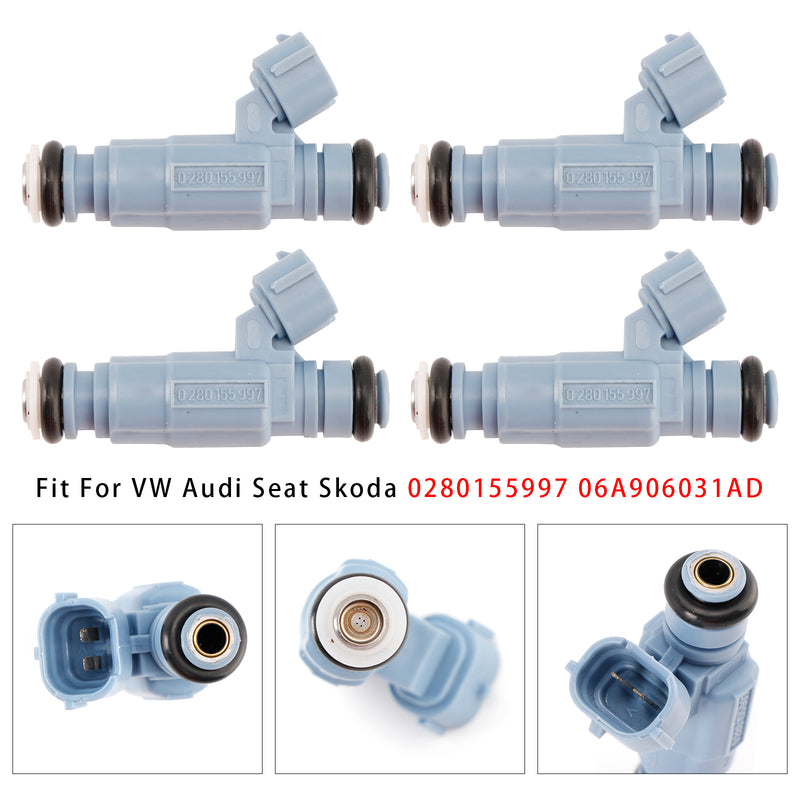 VW Audi Seat Skoda 0280155997 06A906031AD 4PCS Fuel Injector