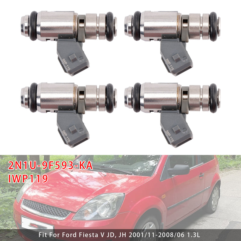 Ford Fiesta V JD JH KA 1.3L 2N1U-9F593-KA IWP119 4PCS Fuel Injector