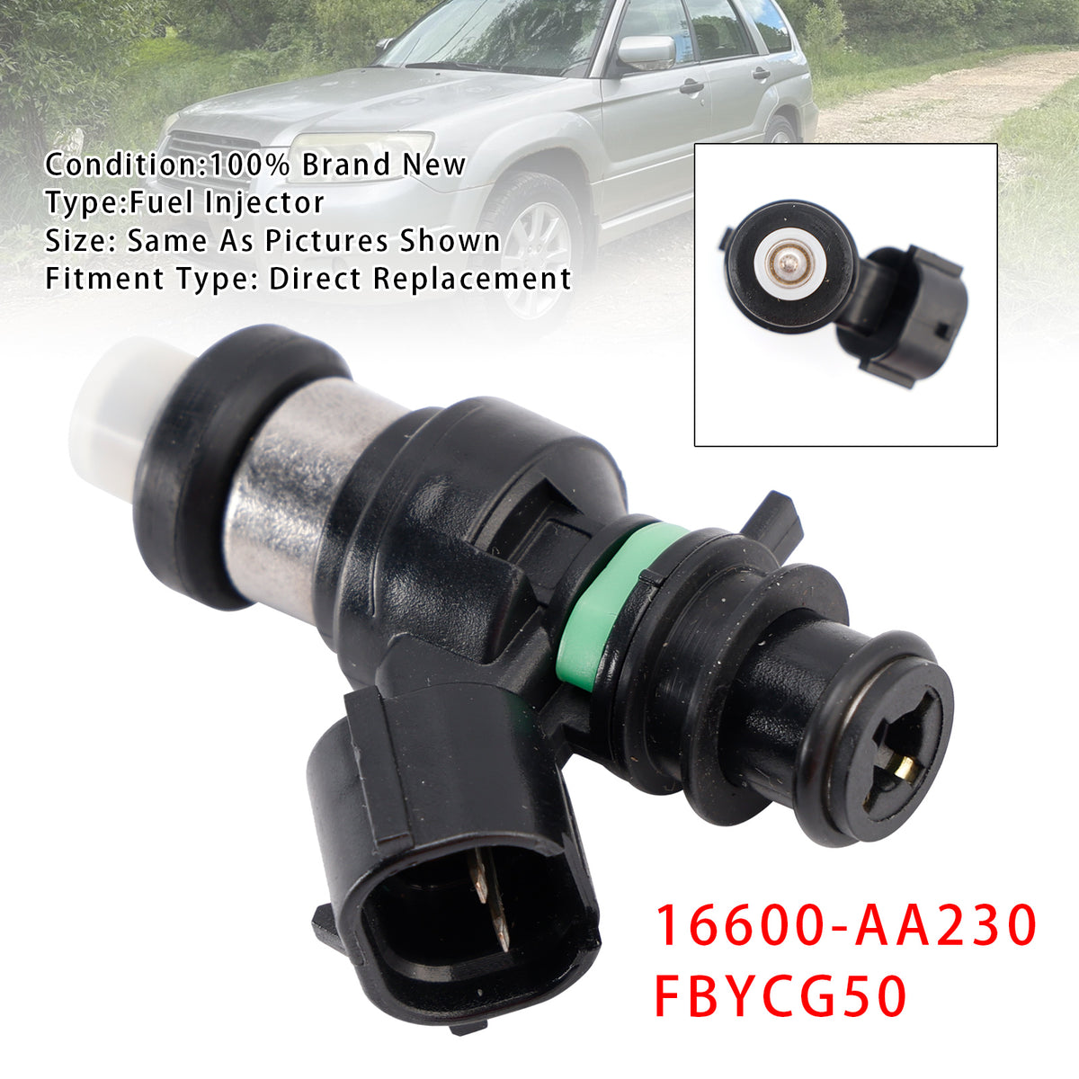 Subaru Forester Impreza Legacy 2.0L 16600-AA230 FBYCG50 1PCS Fuel Injector