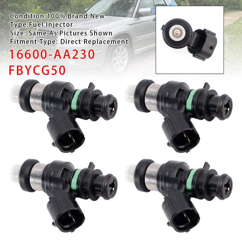 Subaru Forester Impreza Legacy 2.0L 16600-AA230 FBYCG50 4PCS Fuel Injector