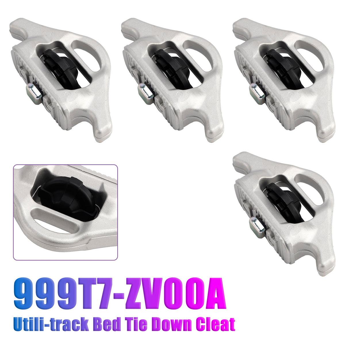 4 Pcs Utili-track Bed Tie Down Cleat 999T7-ZV00A for Nissan Frontier 2005-2025