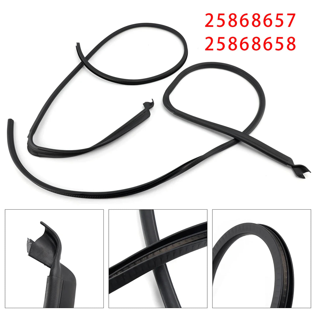 2003-2009 Hummer H2 Left+Right Door Weatherstrip 25868657 25868658