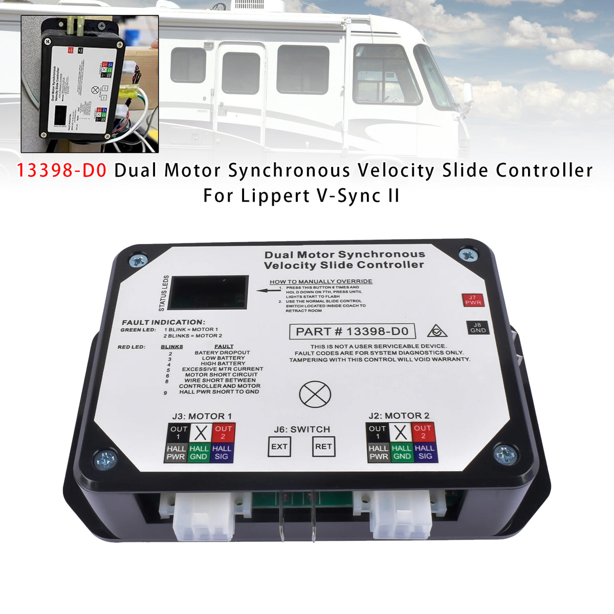 13398-D0 Dual Motor Synchronous Velocity Slide Controller For Lippert V-Sync II