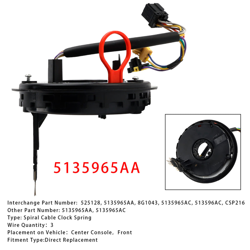 Dodge Charger Magnum Chrysler 300 2005-2008 Spiral Cable Clock Spring 5135965AA
