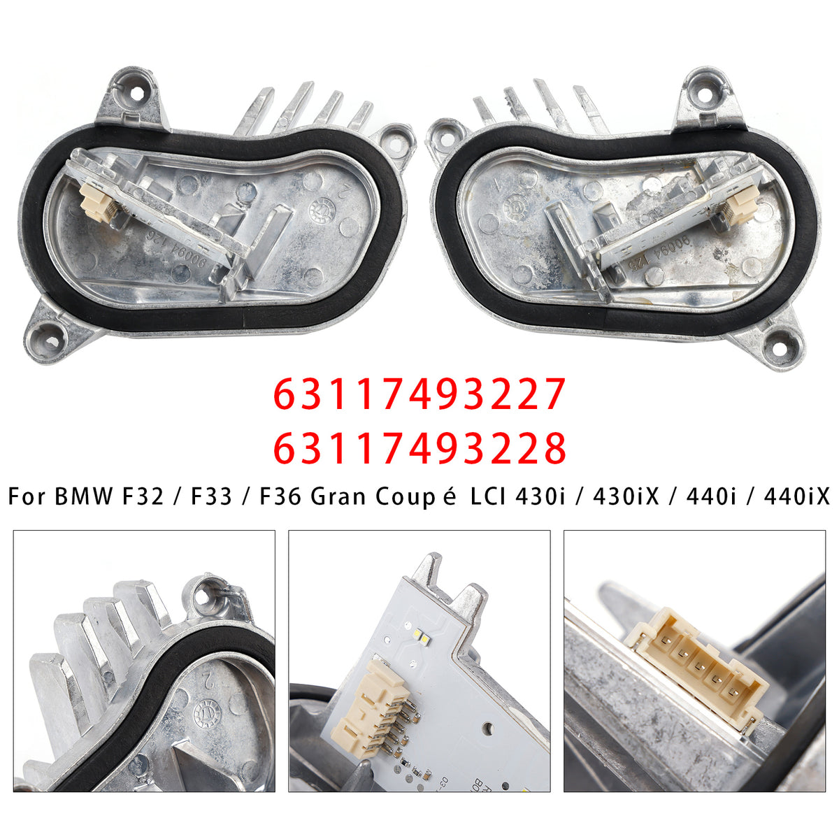 2018-2020 BMW F32 F33 F36 LCI 4 Series White 2PCS Angel Eye DRL LED Module