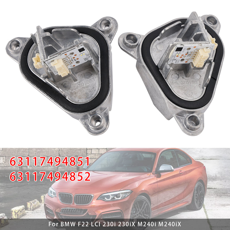 BMW M2 2series F22 F23 F87 M240i 220i White 2PCS Angel Eye DRL LED Module