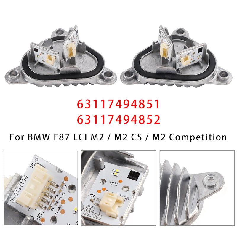 BMW M2 2series F22 F23 F87 M240i 220i White 2PCS Angel Eye DRL LED Module