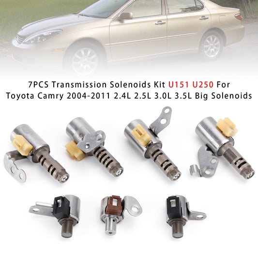 Toyota Camry 2004-2011 2.4L 2.5L 3.0L 3.5L Big Solenoids 7PCS Transmission Solenoids Kit U151 U250