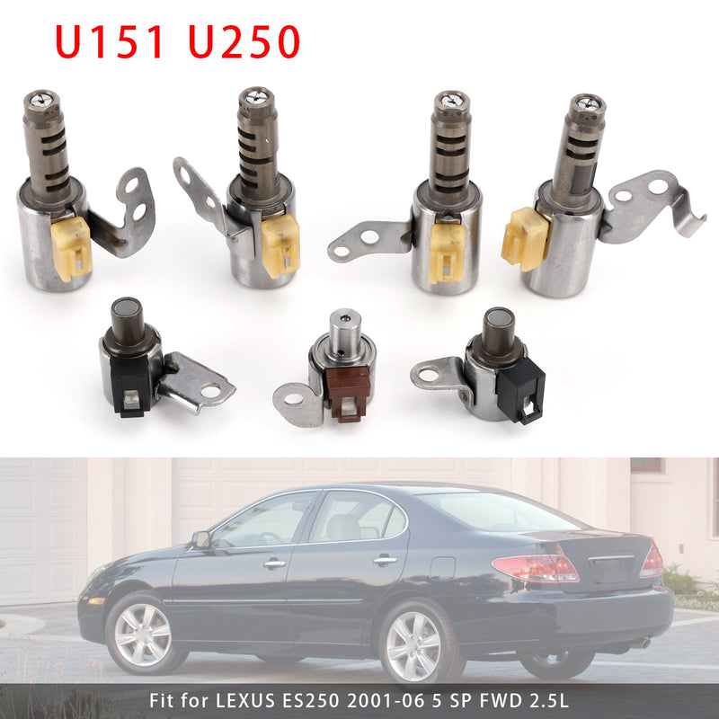 Toyota Camry 2004-2011 2.4L 2.5L 3.0L 3.5L Big Solenoids 7PCS Transmission Solenoids Kit U151 U250