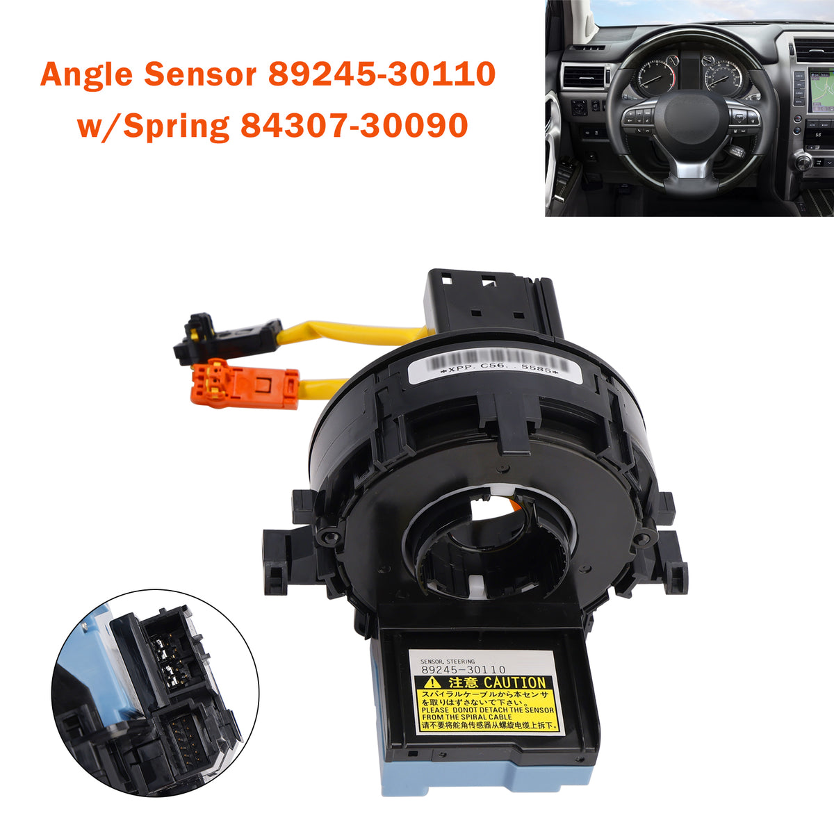 Lexus GX460 RX350 Toyota 4Runner Angle Sensor 89245-30110 w/Spring 84307-30090