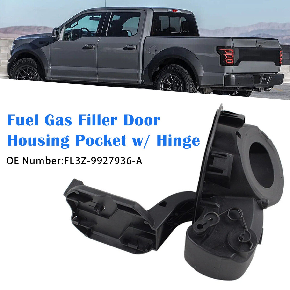 2015-2020 Ford F150 Fuel Gas Filler Door Housing Pocket w/ Hinge FL3Z-9927936-A