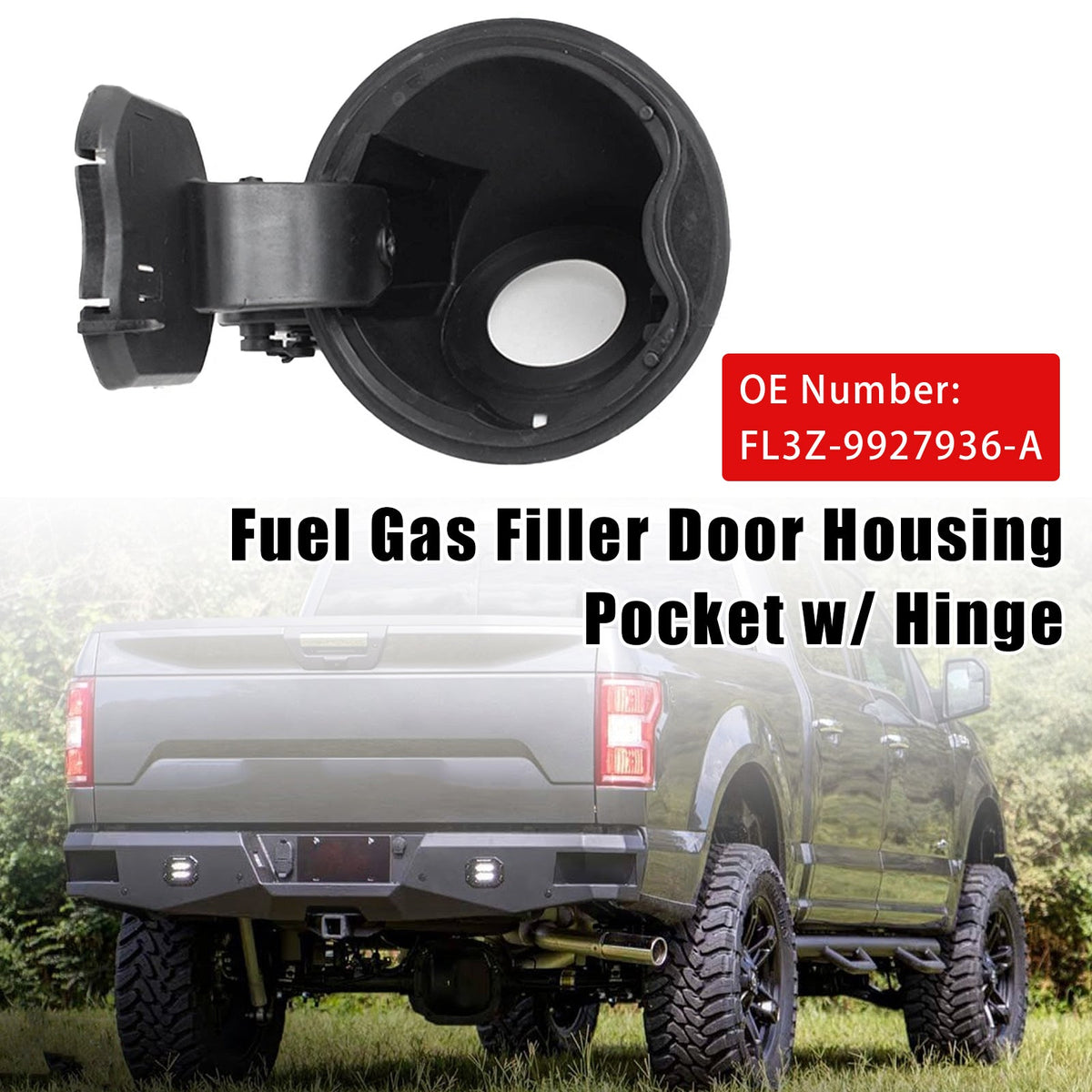 2015-2020 Ford F150 Fuel Gas Filler Door Housing Pocket w/ Hinge FL3Z-9927936-A