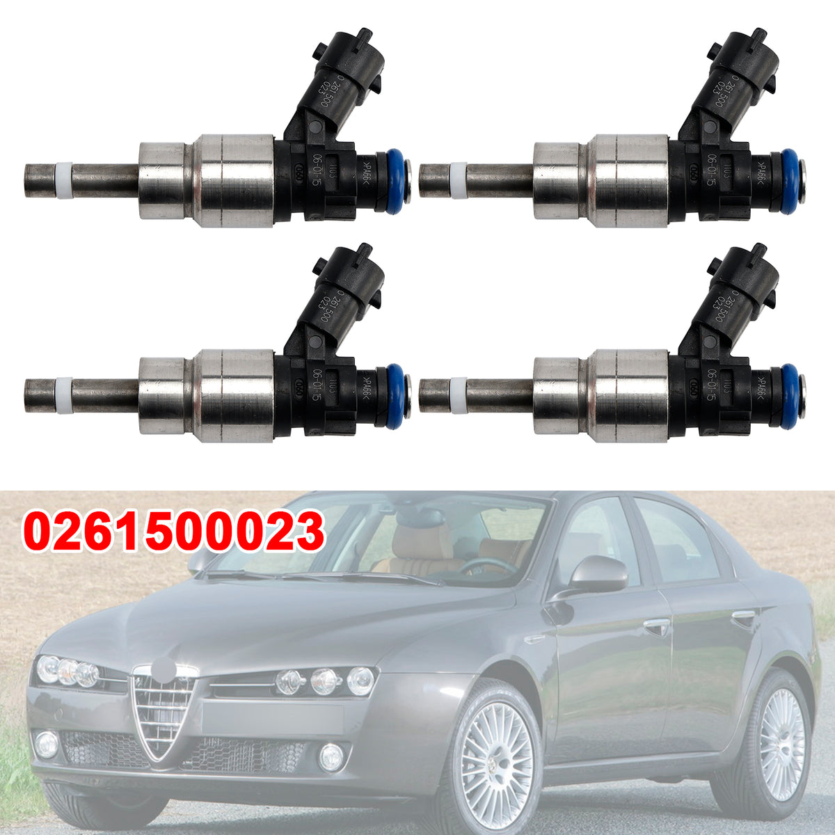 Alfa Romeo 159 939 Brera Spider 2.2 JTS 0261500023 4PCS Fuel Injector