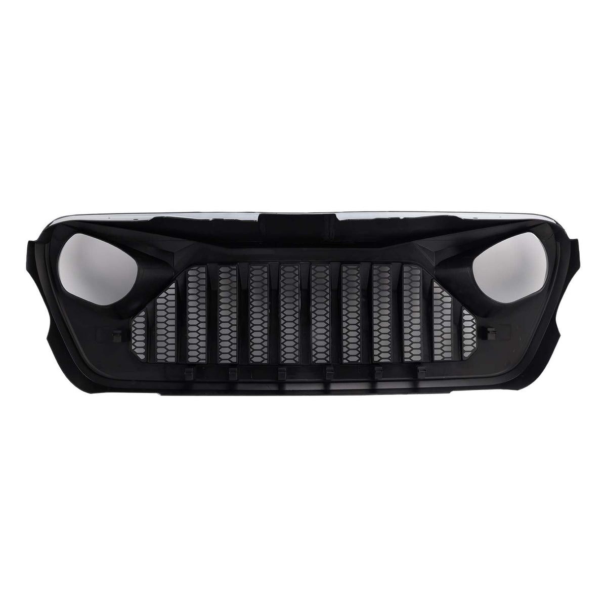 2018-2023 Jeep Wrangler JL JT White & Black Front Vader Grille Bumper Grill