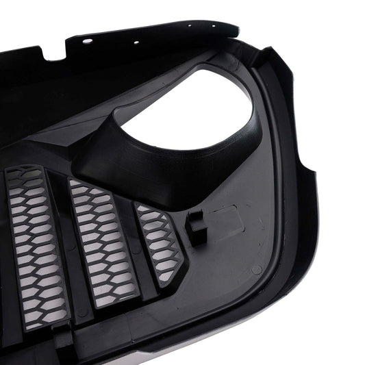 2018-2023 Jeep Wrangler JL JT White & Black Front Vader Grille Bumper Grill