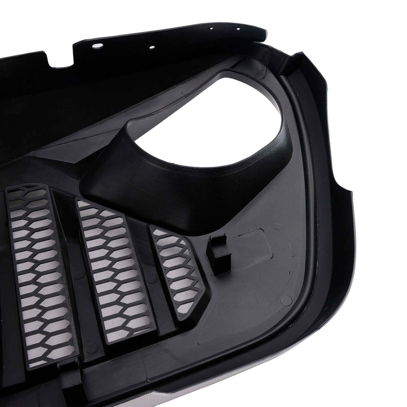 2018-2023 Jeep Wrangler JL JT White & Black Front Vader Grille Bumper Grill