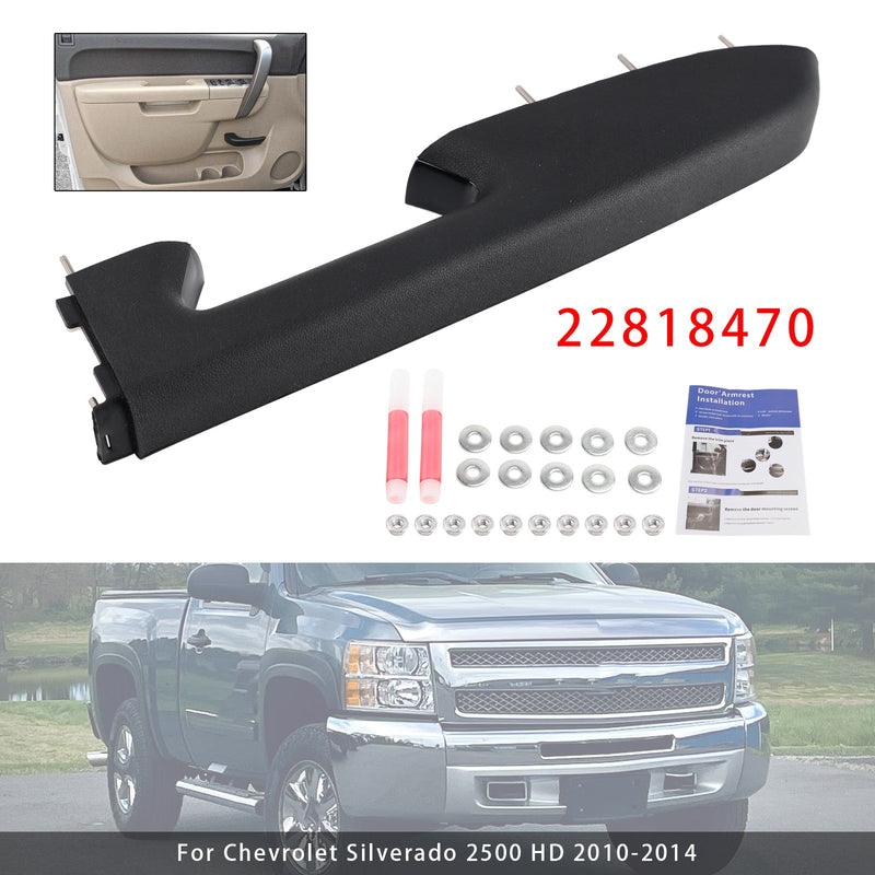Front Right Armrest Repair Kit For Chevy Silverado 1500 2500HD 3500HD 10-14 BLK
