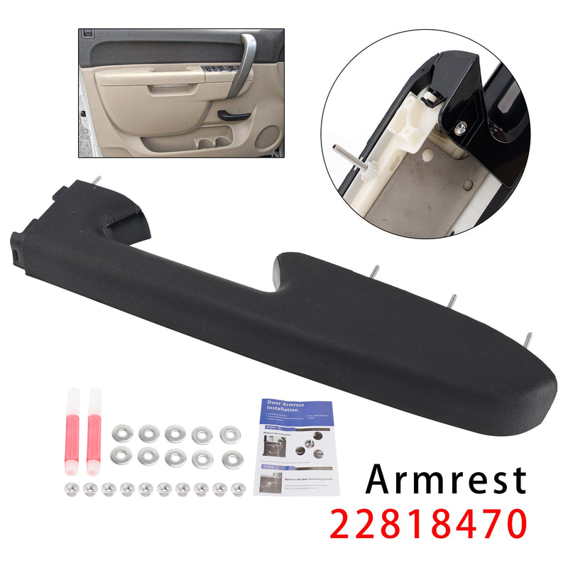 Front Right Armrest Repair Kit For Chevy Silverado 1500 2500HD 3500HD 10-14 BLK