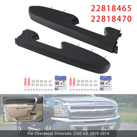 2010-2014  Chevy Silverado 1500 2500HD 3500HD Left+Right Black Front Armrest Repair Kit 22818465 22818470