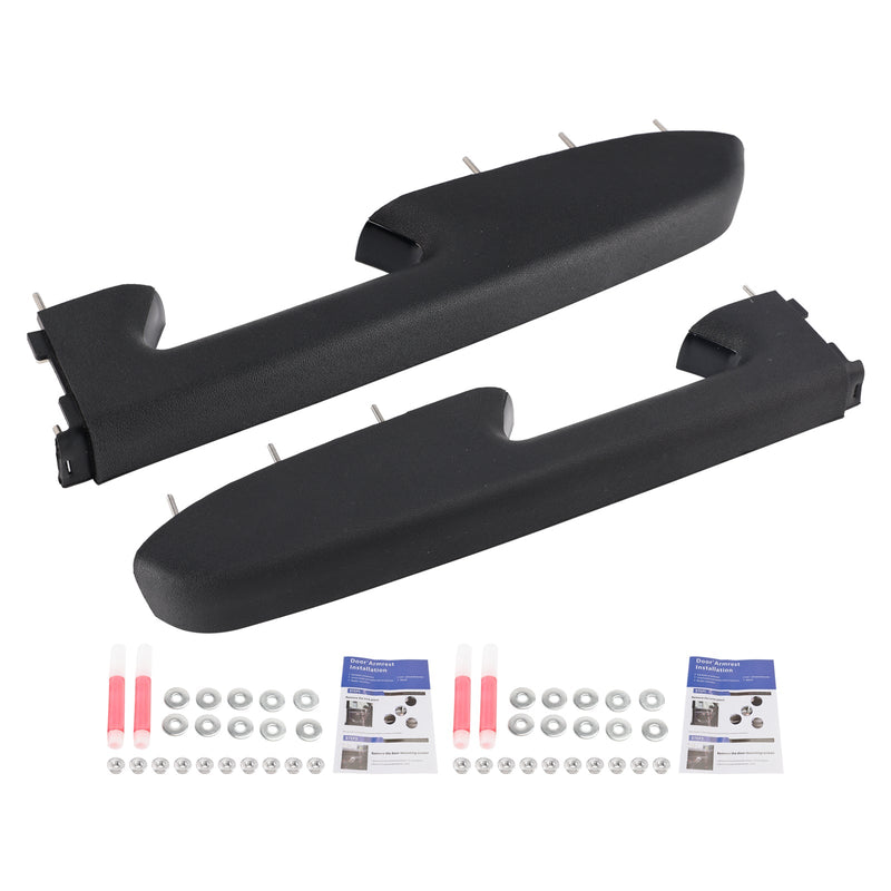 2010-2014  Chevy Silverado 1500 2500HD 3500HD Left+Right Black Front Armrest Repair Kit 22818465 22818470