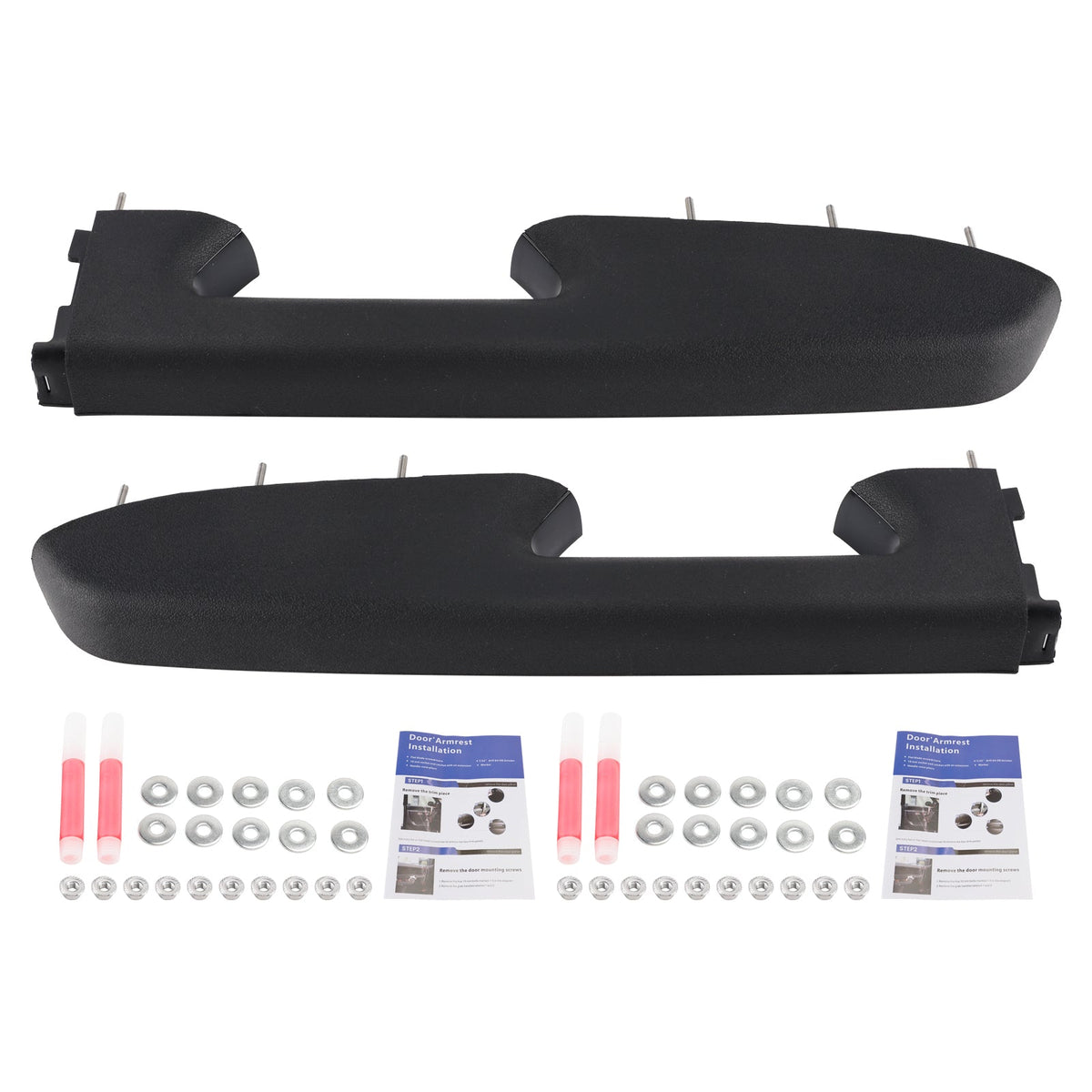 2010-2014  Chevy Silverado 1500 2500HD 3500HD Left+Right Black Front Armrest Repair Kit 22818465 22818470