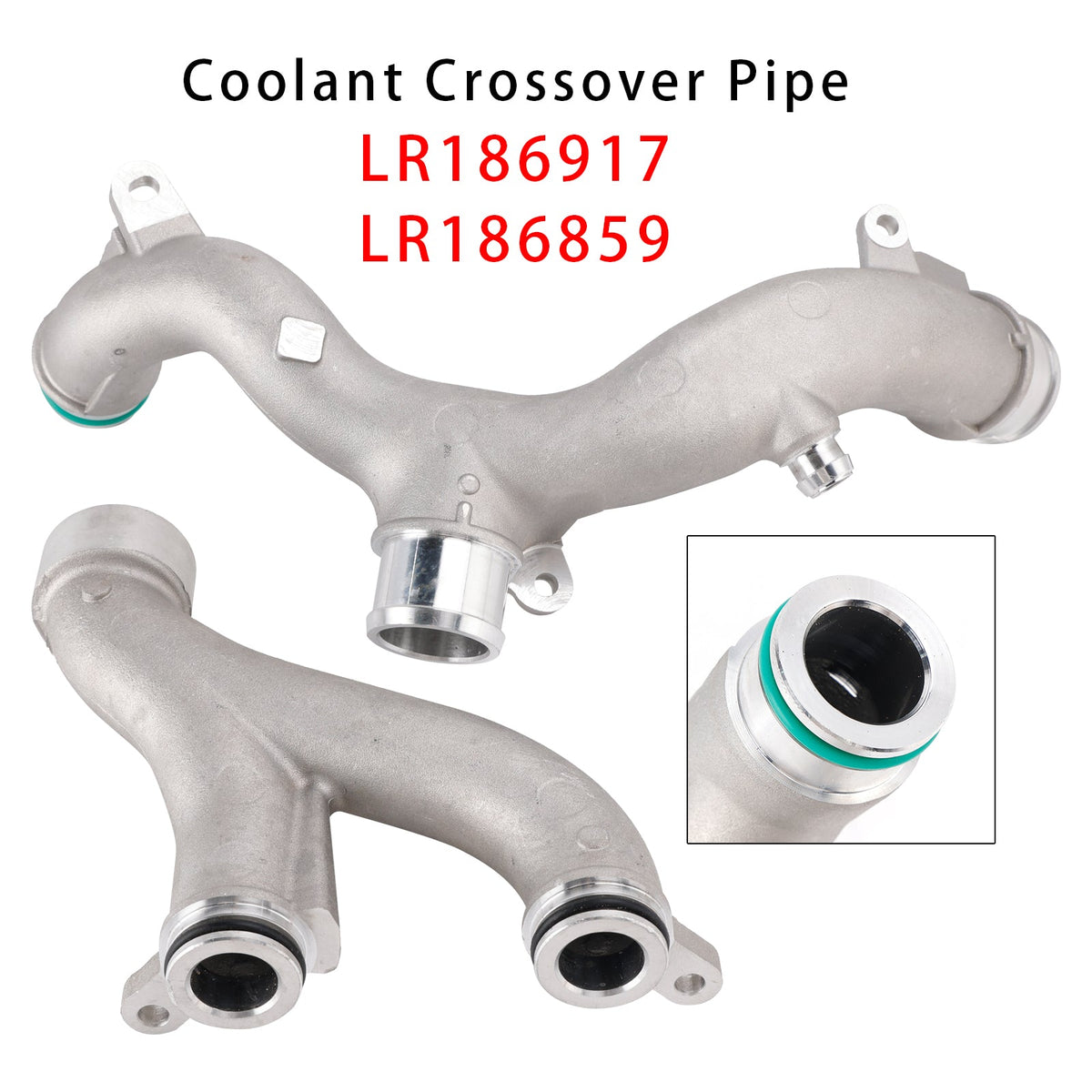 Land Rover LR4 V2 3.0 5.0 2PCS Coolant Crossover Pipe LR186917 LR186859
